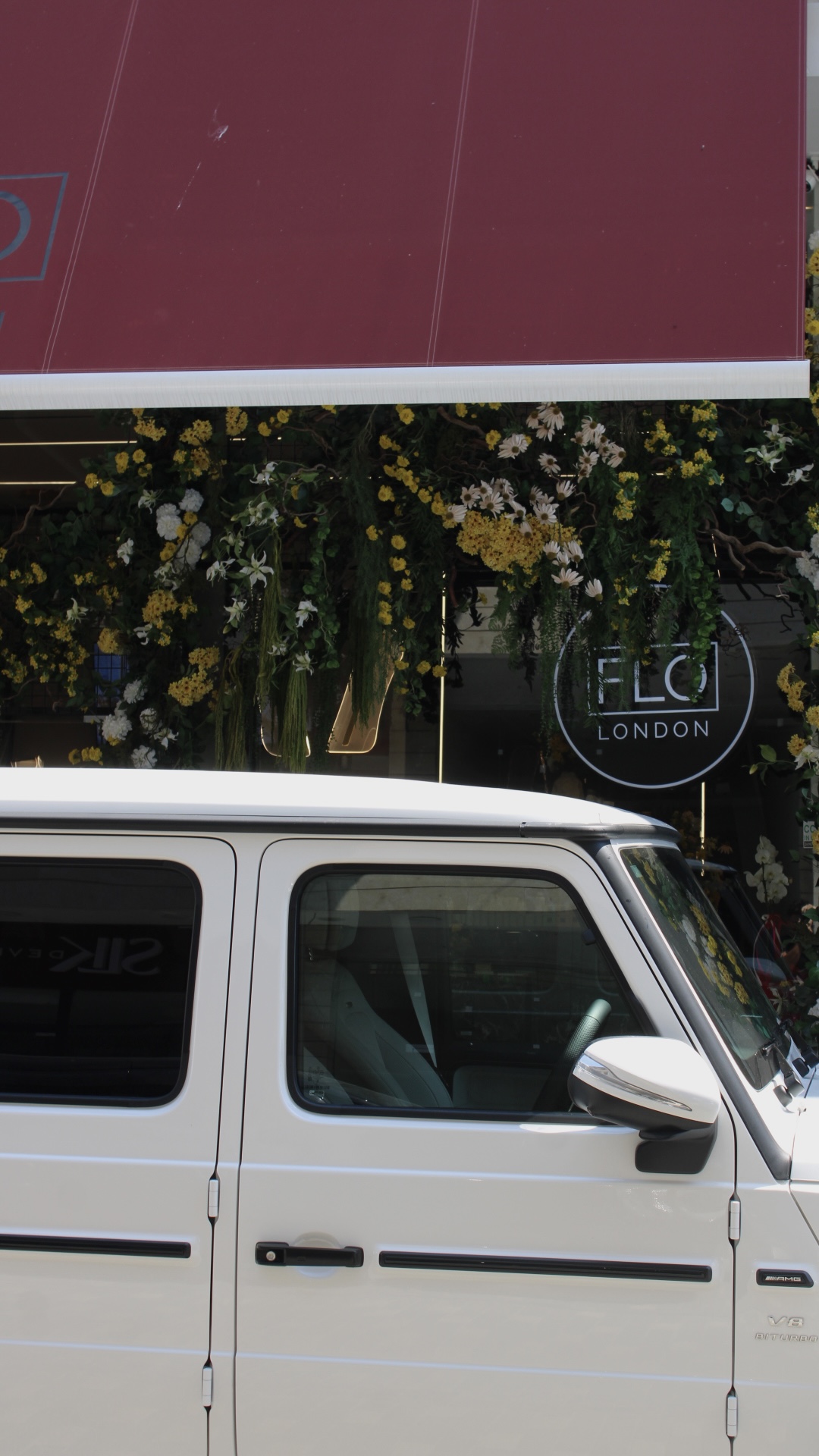 Flo London Larnaca floral storefront with signature logo